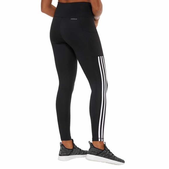 adidas Ladies' 7/8 Active Tight Legging, 3-Stripe - Picture 4 of 14